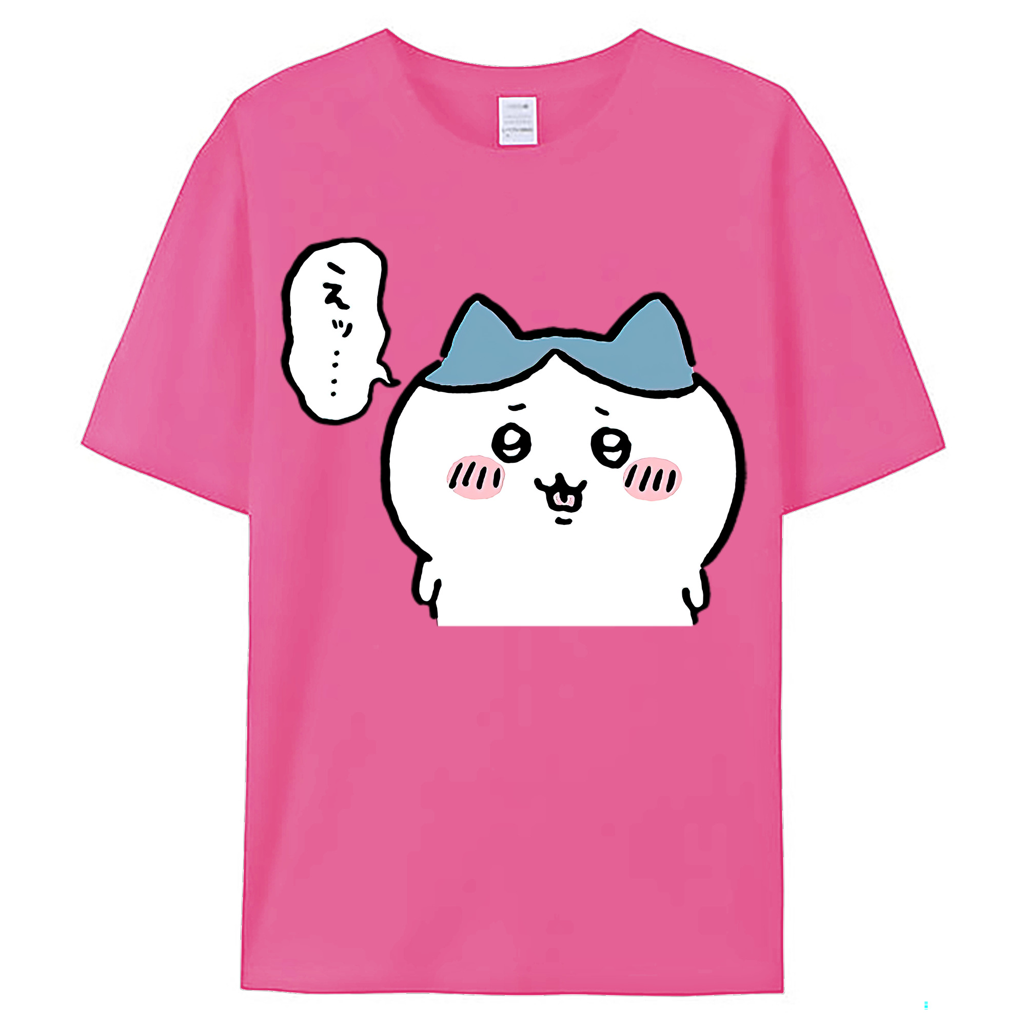 （画像用） ちいかわ ハチワレ Chii-kawa hachiware レディースカジュアルプリントTシャツ（綿100％）